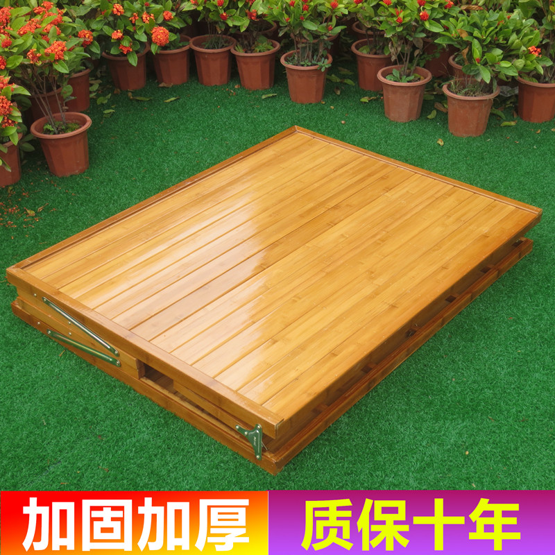 竹床折叠床单人双人竹子午睡家用简易小床实木床木板床便携硬板床
