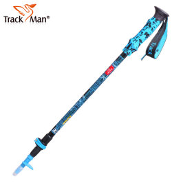 Trackman登山杖户外拐杖手杖 折叠伸缩爬山装备 三节直柄行山杖