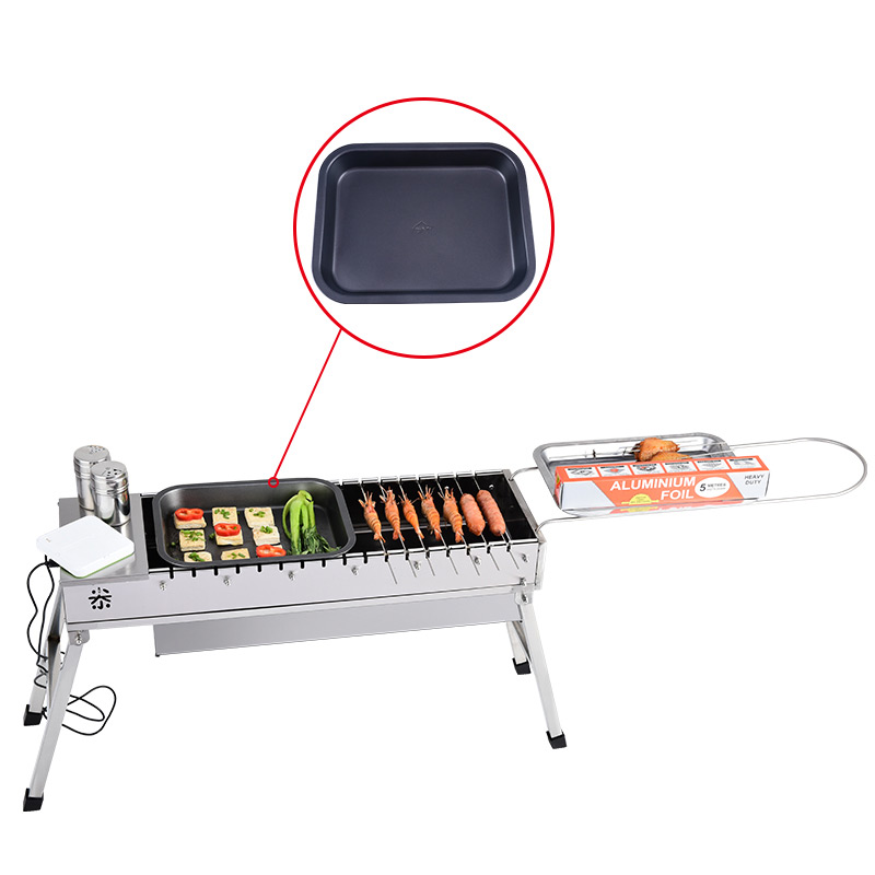 不是烧烤炉  尜尜全自动烧烤炉户外USB充电宝翻转烧烤炉专用烤盘